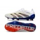 adidas Predator Elite FG Neuf Blanc Gris Bleu Rouge