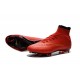 Nouveau Chaussure de Football Nike Mercurial Superfly CR FG Rouge Noir Or