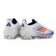 Chaussure Adidas F50 Elite FG Blanc Bleu Rouge