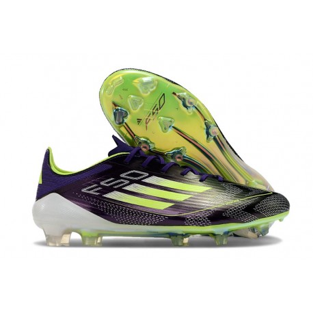 Chaussure Adidas F50 Elite FG Fast Reborn - Violet Blanc Lucid Lemon 