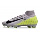 Nike Air Zoom Mercurial Superfly 10 Elite FG Gris Vert Noir