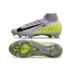 Nike Air Zoom Mercurial Superfly 10 Elite FG Gris Vert Noir