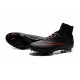 Nouveau Chaussure de Football Nike Mercurial Superfly CR FG Rouge Noir