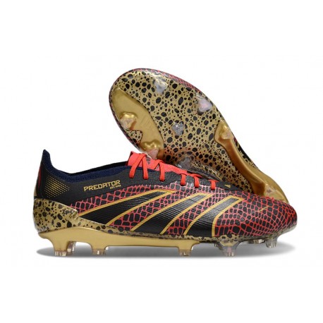 adidas Predator Elite FG Neuf Rouge Lucide Or Noir