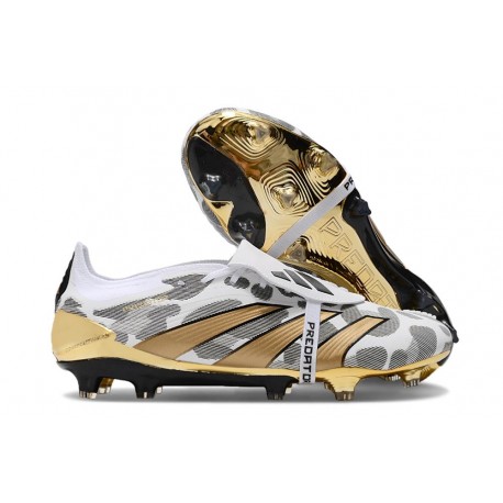 adidas Predator Foldover Tongue Elite FG Blanc Or Gris