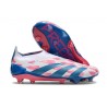 Crampons adidas Predator Elite LL FG Blanc Ftwr Bleu Solaire Rose Solaire