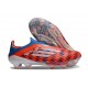 Crampons Adidas F50+ Laceless FG Rouge Bleu Blanc