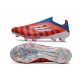 Crampons Adidas F50+ Laceless FG Rouge Bleu Blanc