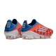 Crampons Adidas F50+ Laceless FG Rouge Bleu Blanc