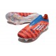 Crampons Adidas F50+ Laceless FG Rouge Bleu Blanc