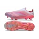 Crampons Adidas F50+ Laceless FG Rose Blanc