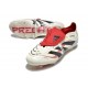 adidas Predator Foldover Tongue Elite FG Blanc Cassé Noir Rubis Pur