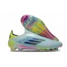 Adidas F50 Elite Sans Lacets FG Bleu Très Pâle Semi Bleu Lucide Jaune Semi Solaire