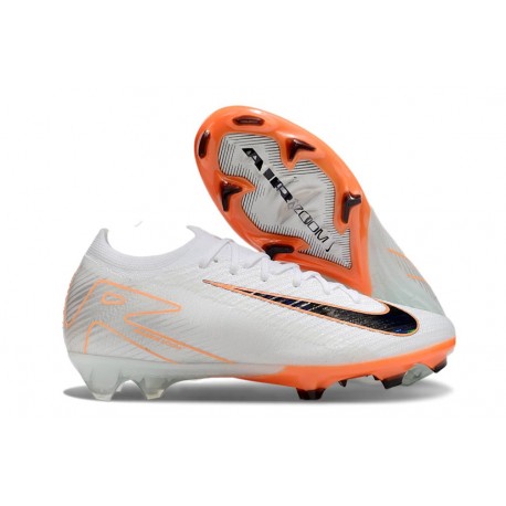 Nike Air Zoom Mercurial Vapor16 Elite FG Blanc Noir Orange