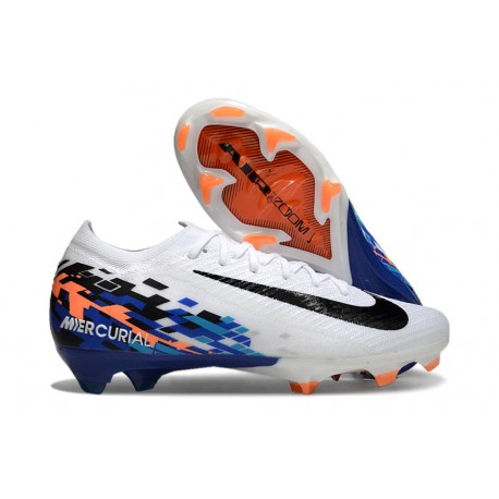 Nike Air Zoom Mercurial Vapor16 Elite FG Blanc Noir Bleu