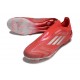 Adidas F50 Elite Sans Lacets FG Rouge Argent