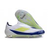 Adidas F50 Elite Sans Lacets FG Blanc Jaune Solaire Bleu Lucide