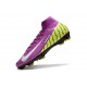Chaussure Nike Mercurial Superfly X Elite FG Violet Jaune Blanc