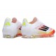 Adidas F50 Elite Sans Lacets FG Blanc Noir Jaune Solaire Rouge
