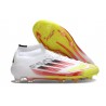 Chaussure Adidas F50 Elite Mid FG Advancement - Blanc Rouge Jaune