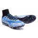 Nouveau Chaussure de Football Nike Mercurial Superfly CR FG Léopard Blanc Bleu Noir