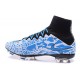 Nouveau Chaussure de Football Nike Mercurial Superfly CR FG Léopard Blanc Bleu Noir