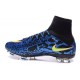 Nouveau Chaussure de Football Nike Mercurial Superfly CR FG Léopard Bleu Noir Volt