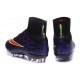 Nouveau Chaussure de Football Nike Mercurial Superfly CR FG Léopard Violet Noir Rouge