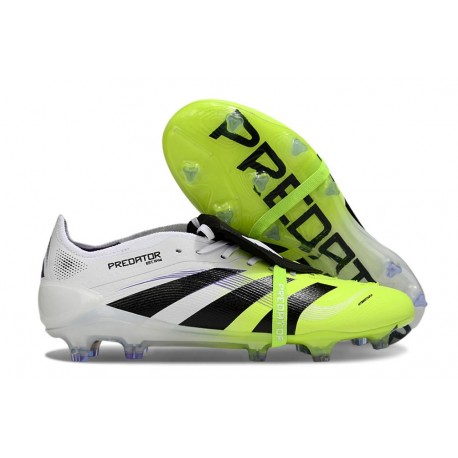 adidas Predator Foldover Tongue Elite FG Blanc Noir Citron Lucid
