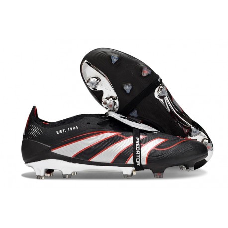 adidas Predator Foldover Tongue Elite FG Noir Blanc Rouge