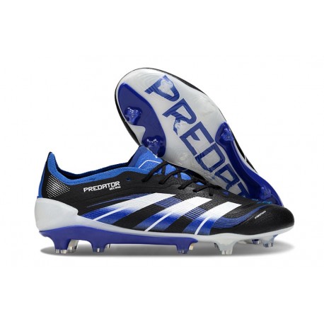 Chaussure de foot adidas Predator Elite FG Noir Bleu Blanc