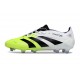 Chaussure de foot adidas Predator Elite FG Blanc Noir Citron Lucid