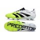Chaussure de foot adidas Predator Elite FG Blanc Noir Citron Lucid