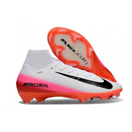 Chaussure Nike Mercurial Superfly X Elite FG Blanc Rouge Noir