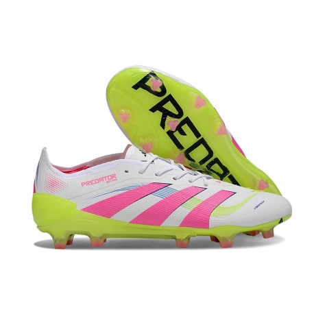 Chaussure de foot adidas Predator Elite FG Blanc Rose