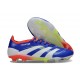 Chaussure de foot adidas Predator Elite FG Bleu Lucide Blanc Ftwr Rouge Solaire