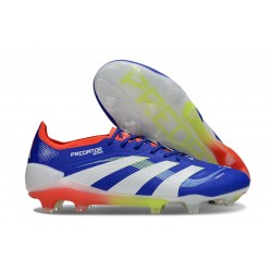 Chaussure de foot adidas Predator Elite FG Bleu Lucide Blanc Ftwr Rouge Solaire
