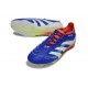 Chaussure de foot adidas Predator Elite FG Bleu Lucide Blanc Ftwr Rouge Solaire