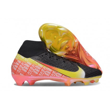 Chaussure Nike Mercurial Superfly X Elite FG Noir Jaune Rouge
