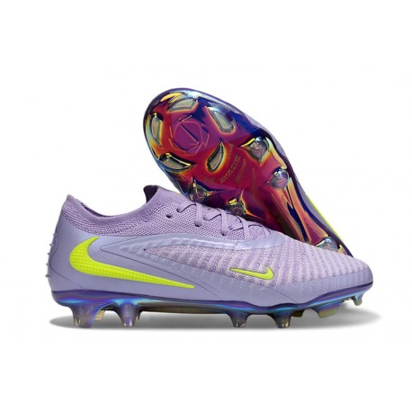 Nike Phantom 6 Low Elite FG Crampon Violet Jaune