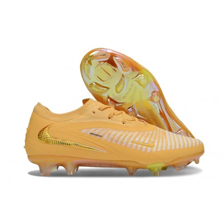 Nike Phantom 6 Low Elite FG Crampon Jaune Or