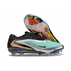 Nike Phantom 6 Low Elite FG Crampon Turquoise Chrome Noir