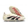 adidas Predator Elite Sans Lacets FG Blanc Cassé Noir Rubis Pur