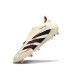 adidas Predator Elite Sans Lacets FG Blanc Cassé Noir Rubis Pur