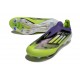 Crampons Adidas F50+ Laceless FG Violet Rapide Citron Lucide