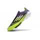 Crampons Adidas F50+ Laceless FG Violet Rapide Citron Lucide