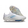 Crampons Adidas F50+ Laceless FG Blanc Pearl Métallique Blanc