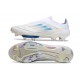 Crampons Adidas F50+ Laceless FG Blanc Pearl Métallique Blanc