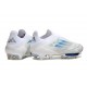 Crampons Adidas F50+ Laceless FG Blanc Pearl Métallique Blanc