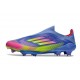 Crampons Adidas F50+ Laceless FG Bleu Fusion Citron Lucide Rose Lucide